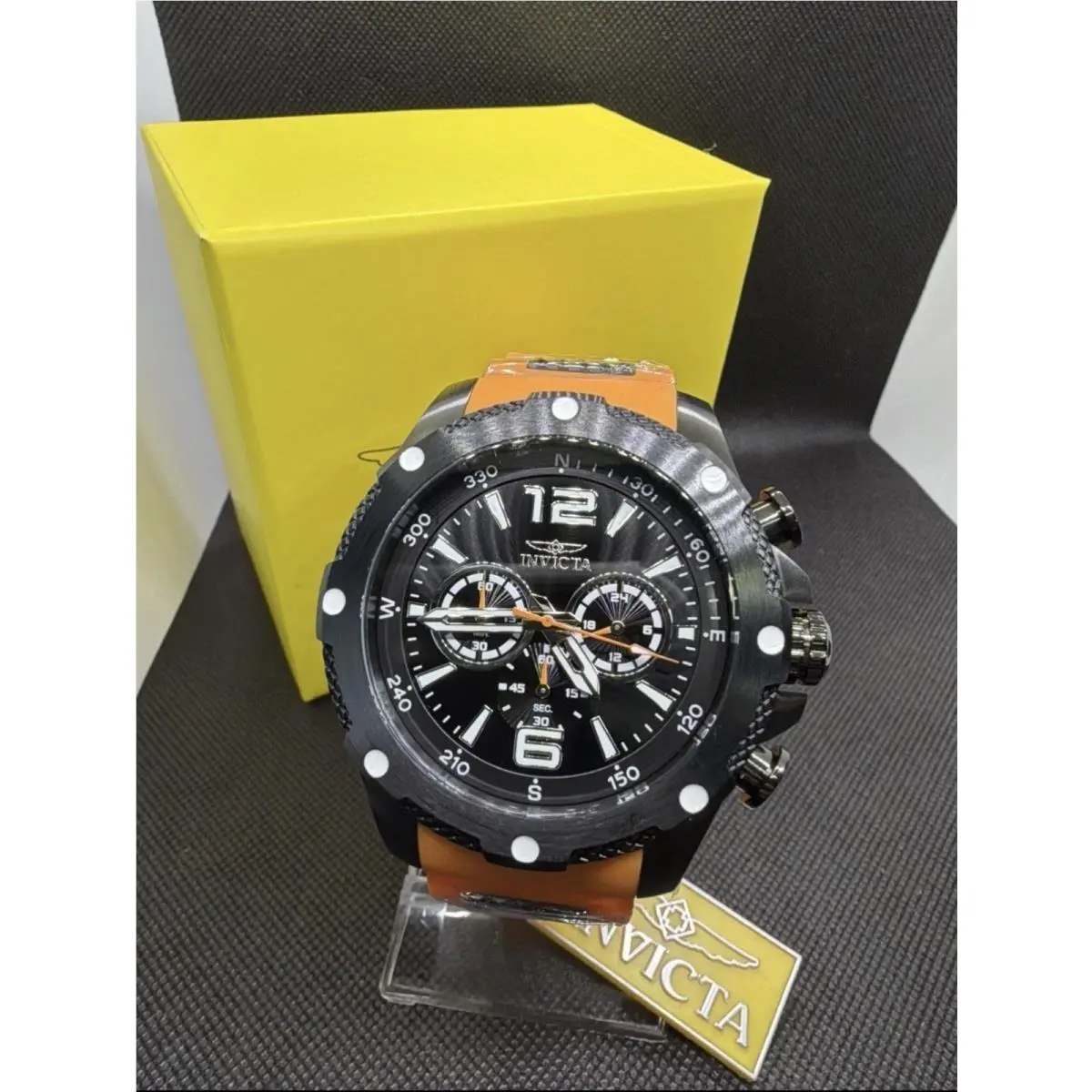 Invicta 39988 I-force Mens Watch 50mm Stainless Steel Orange Quartz Wristwatch