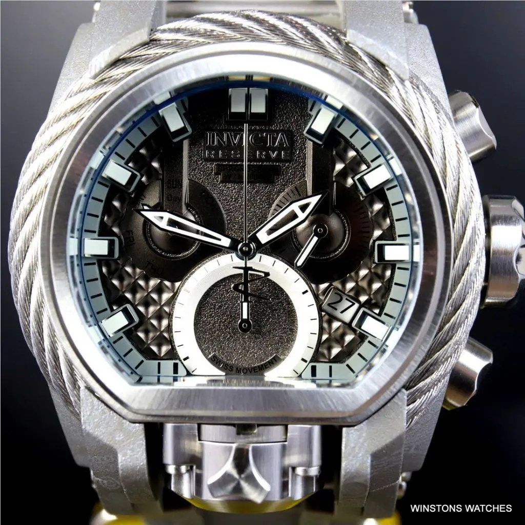 Invicta Reserve Bolt Zeus Magnum Hydroplated Gray 52mm Swiss Mvt Watch