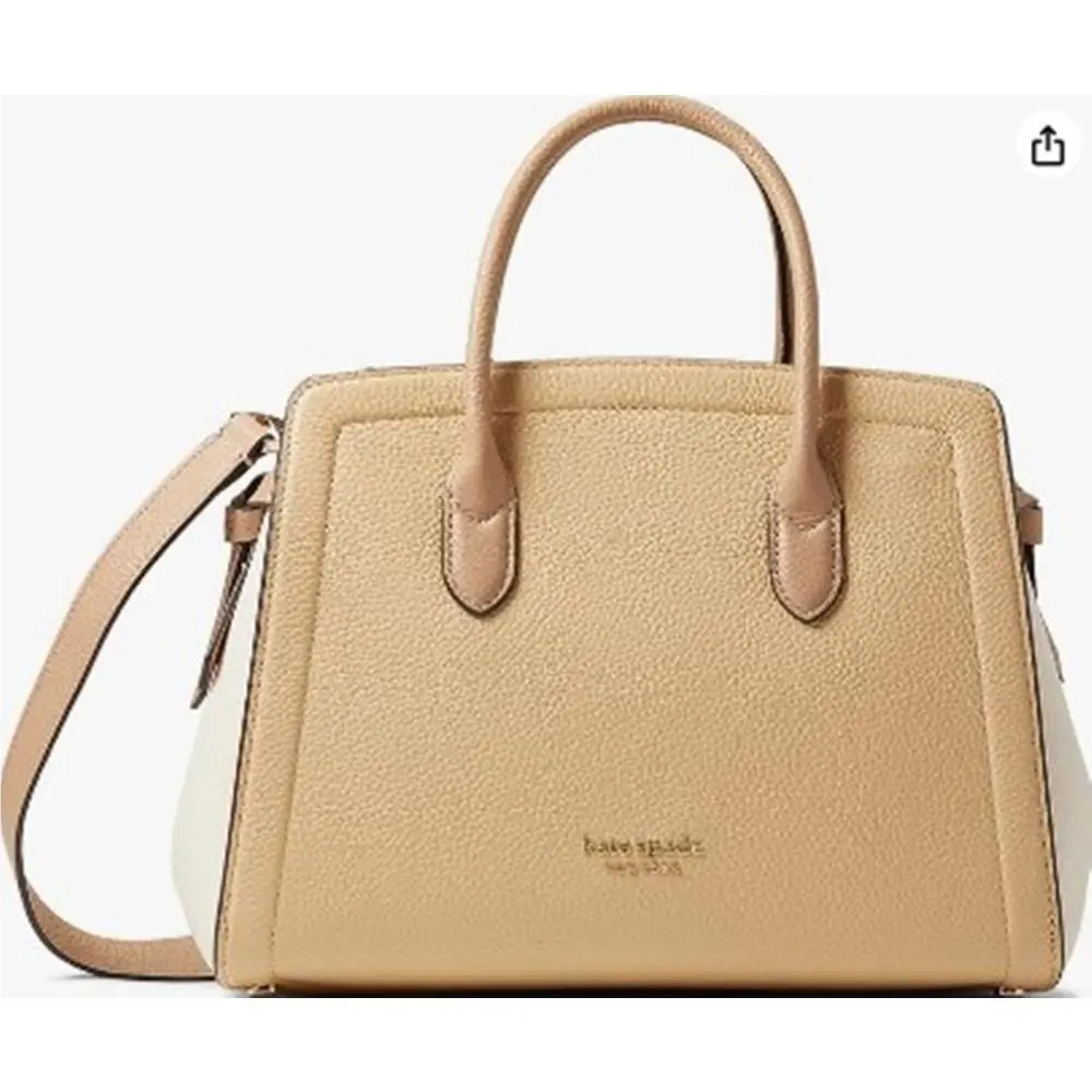 Kate Spade York Knott Color Block Medium Satchel Warm Stone Hand Bag