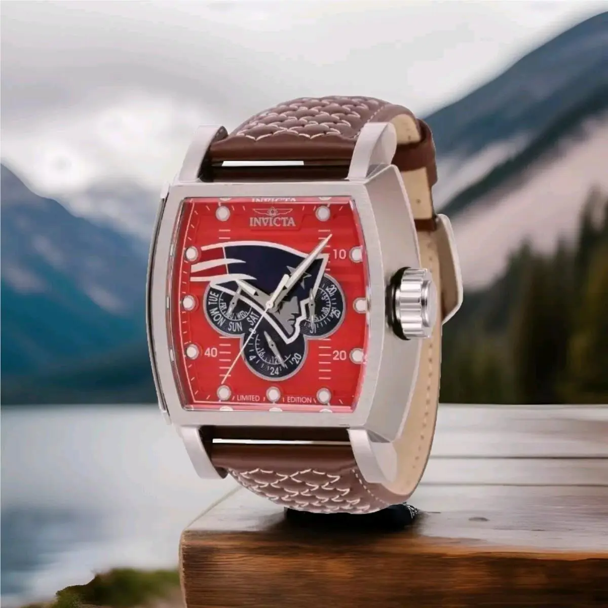 Invicta Nfl England Patriots Men`s Watch - 48mm White Brown 45084