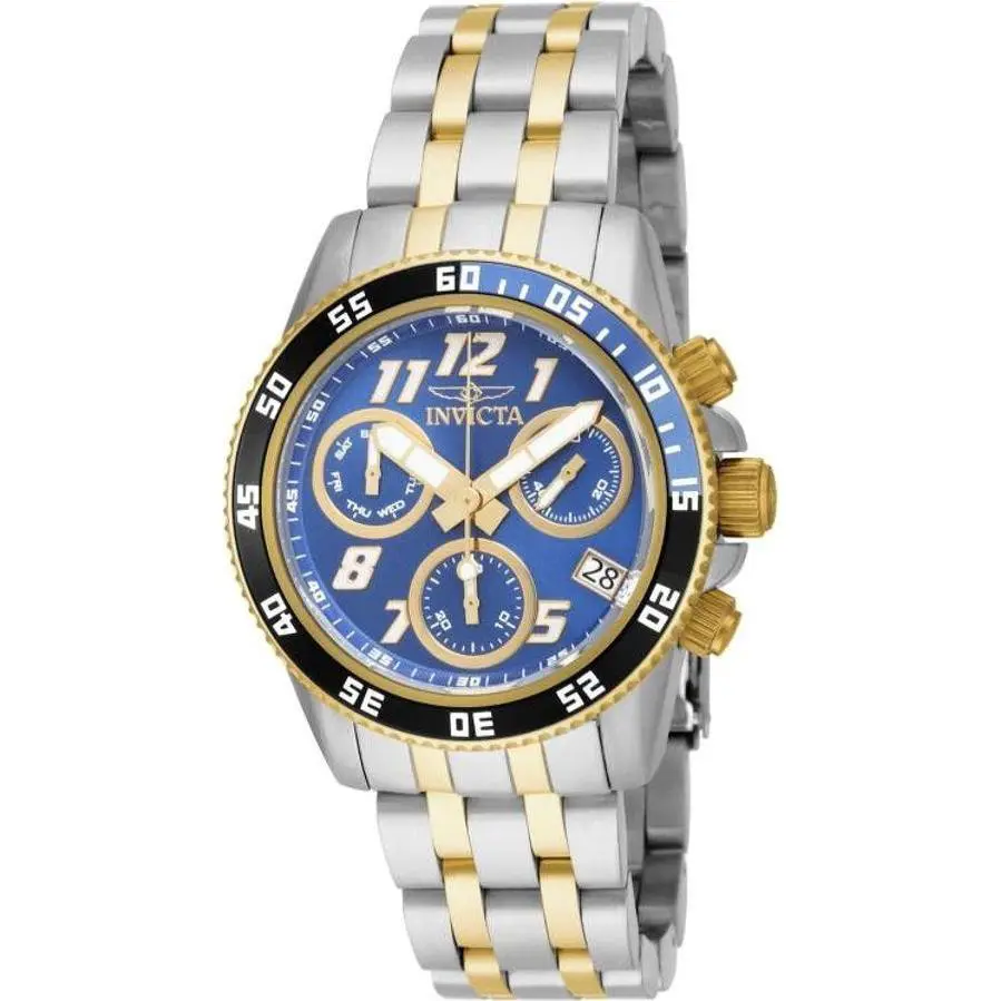 Invicta Pro Diver Swiss Chronograph Day Date Blue Dial 15507 40mm Mens Watch