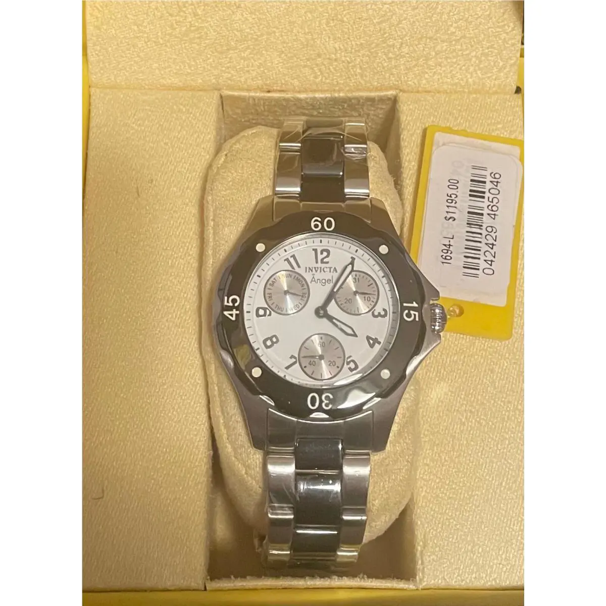 Invicta 1694 Angel Chrono Two-tone Stainless Steel White Dial Watch