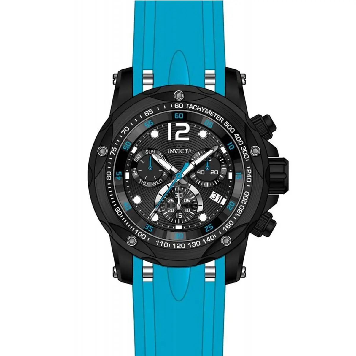 Invicta 20075 Gent`s Speedway Blue Polyurethane Strap Chrono Watch