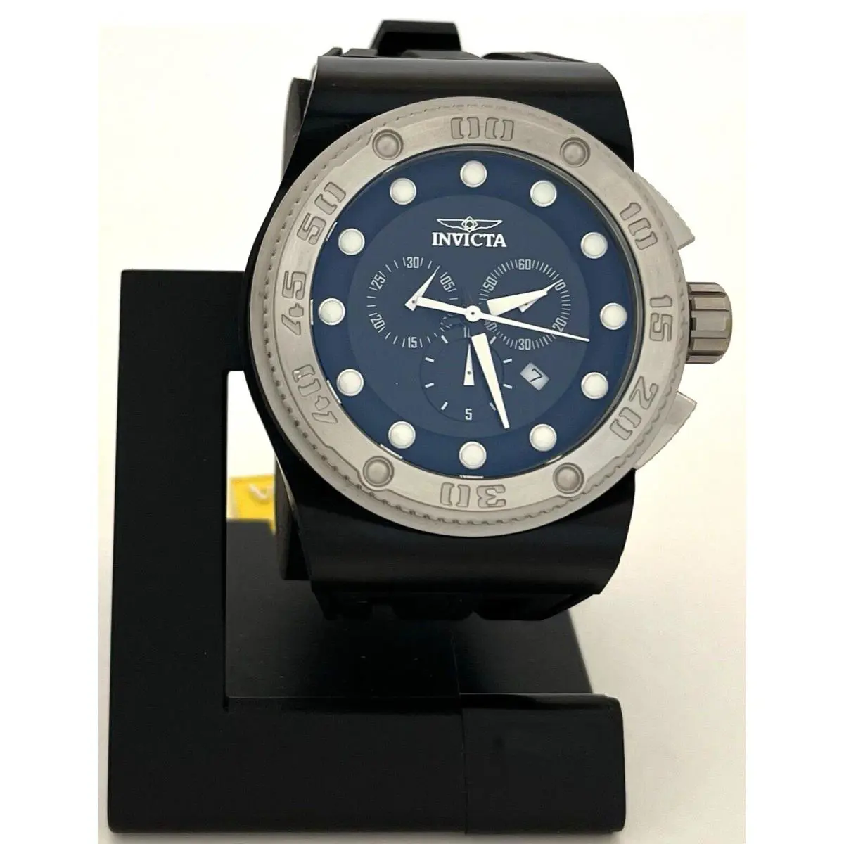 Invicta Mens Akula Swiss Ronda 5040.D Stainless with Black Silicon Band 12288