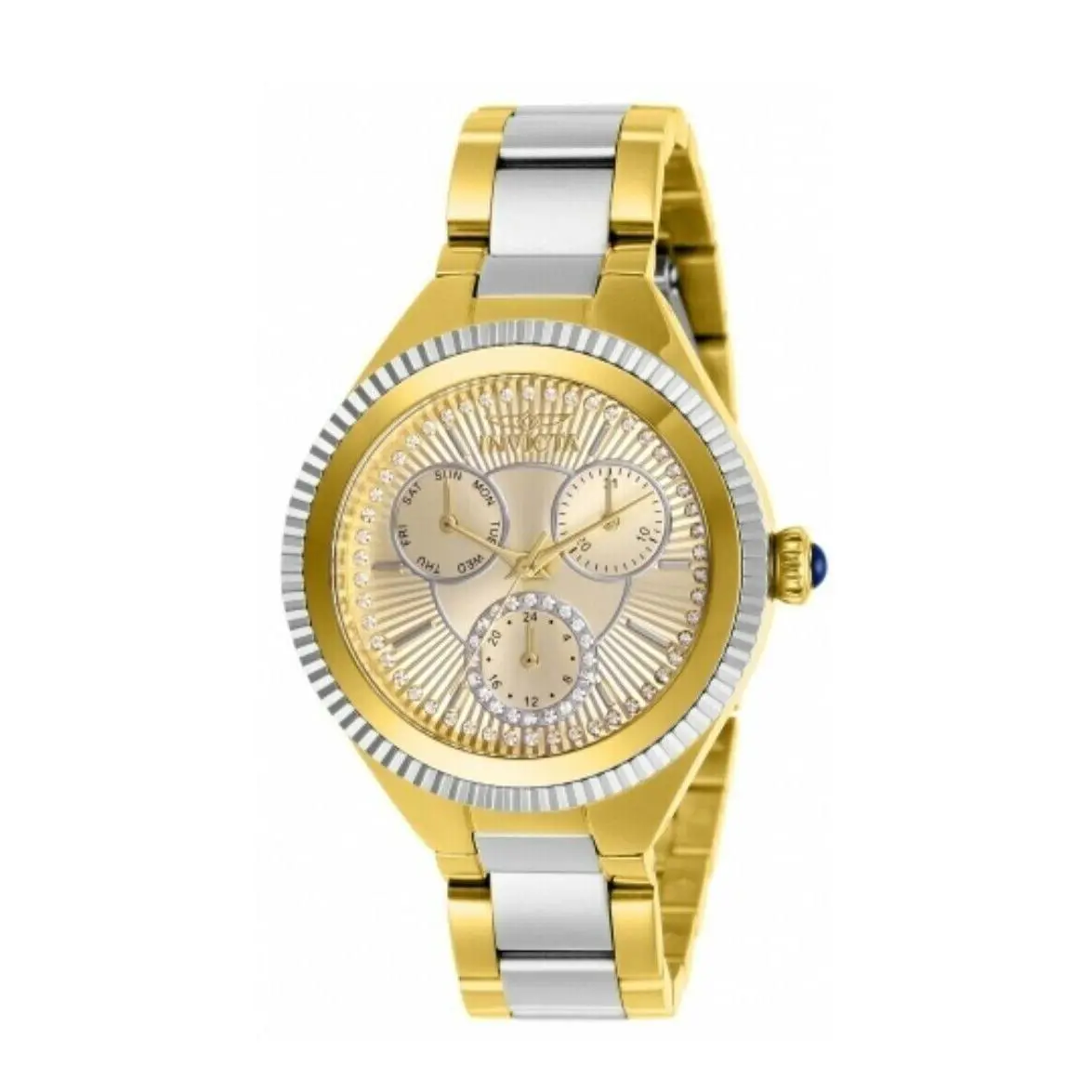 Invicta Women`s Watch 28821 Angel Quartz Gold Dial Two Tone Stainless Steel 36mm