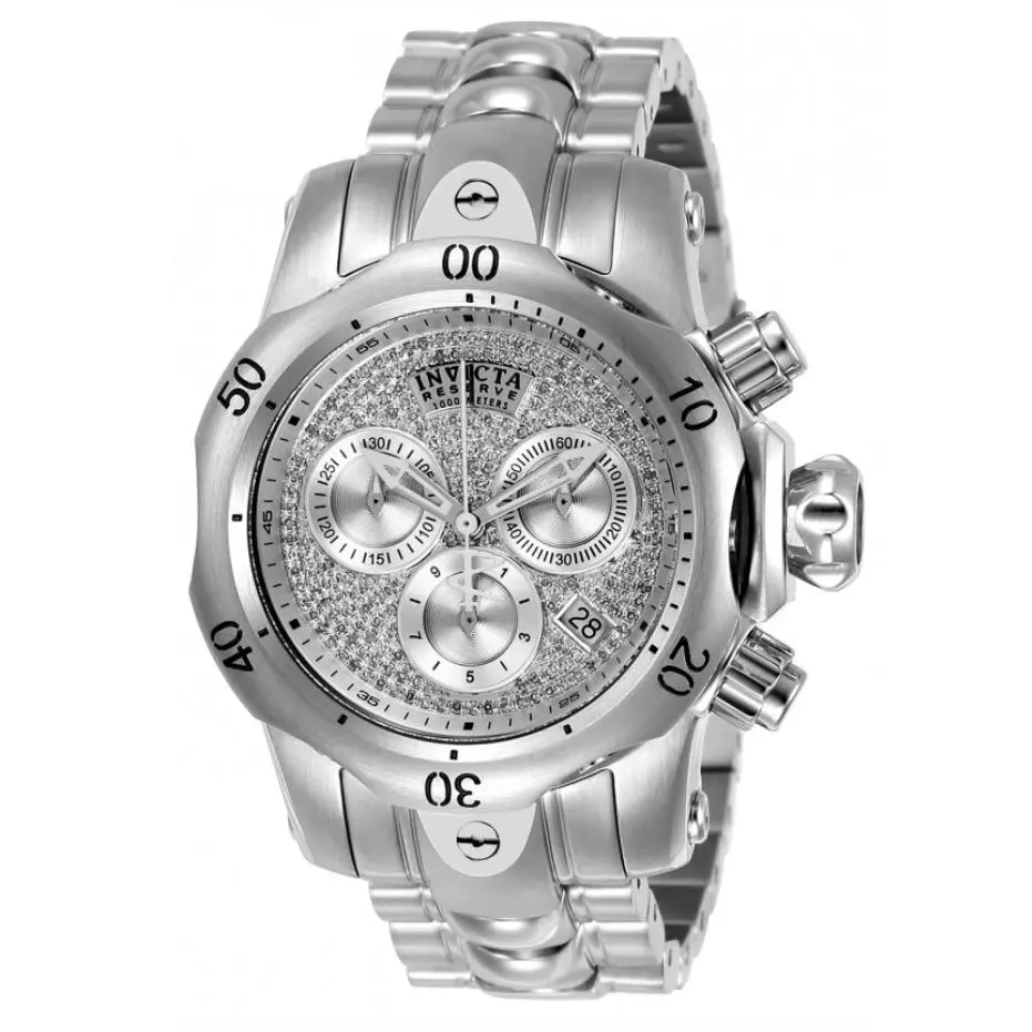 Invicta Venom Lady Pave Diamond Dial .78ctw Womens 42mm Swiss Chrono Watch 21602