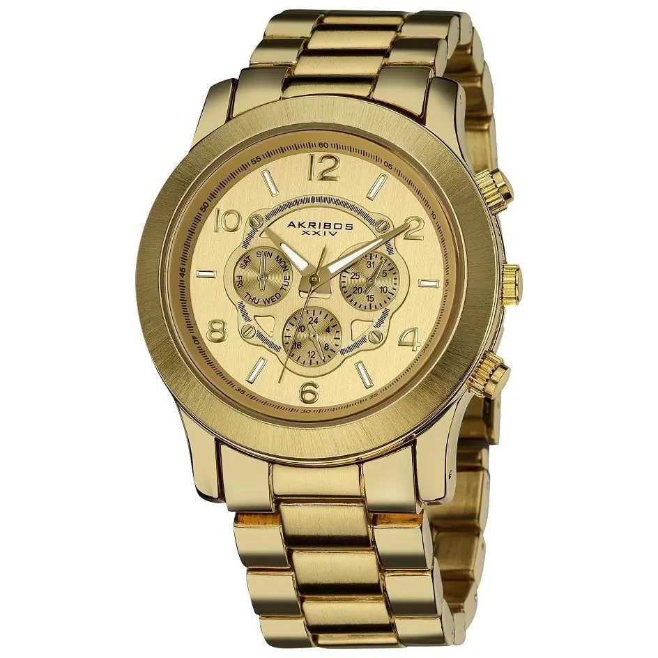 Invicta Akribos Xxiv AK583YG Ultimate Quartz Multi-function Bracelet Womens Watch