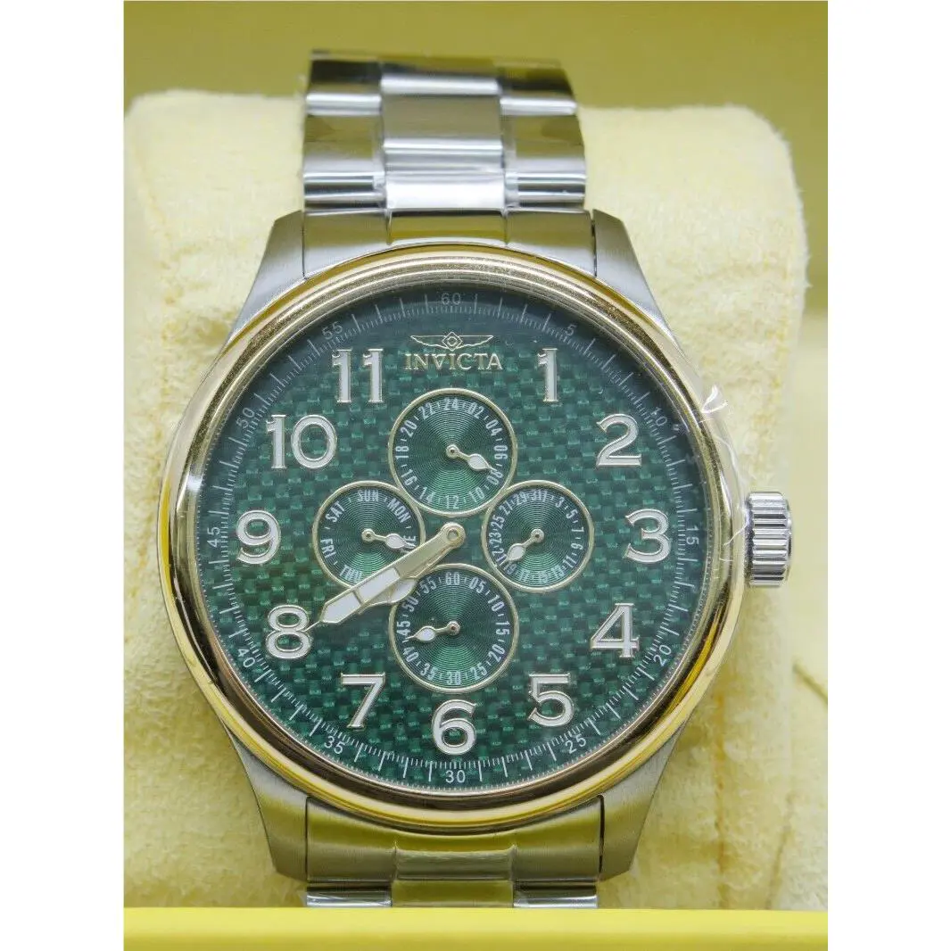 Invicta Specialty Eclipse Quartz Green Dial Stainless Steel Bracelet Watch 38634