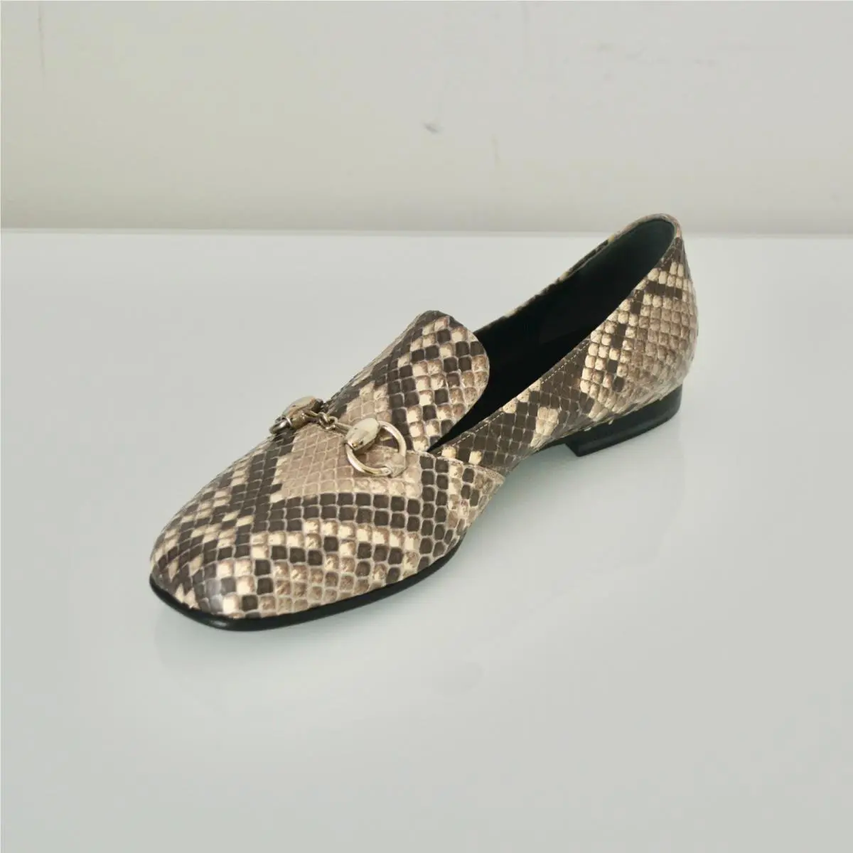 Gucci Womens Python Horsebit Loafers Shoes EU 36 US 6