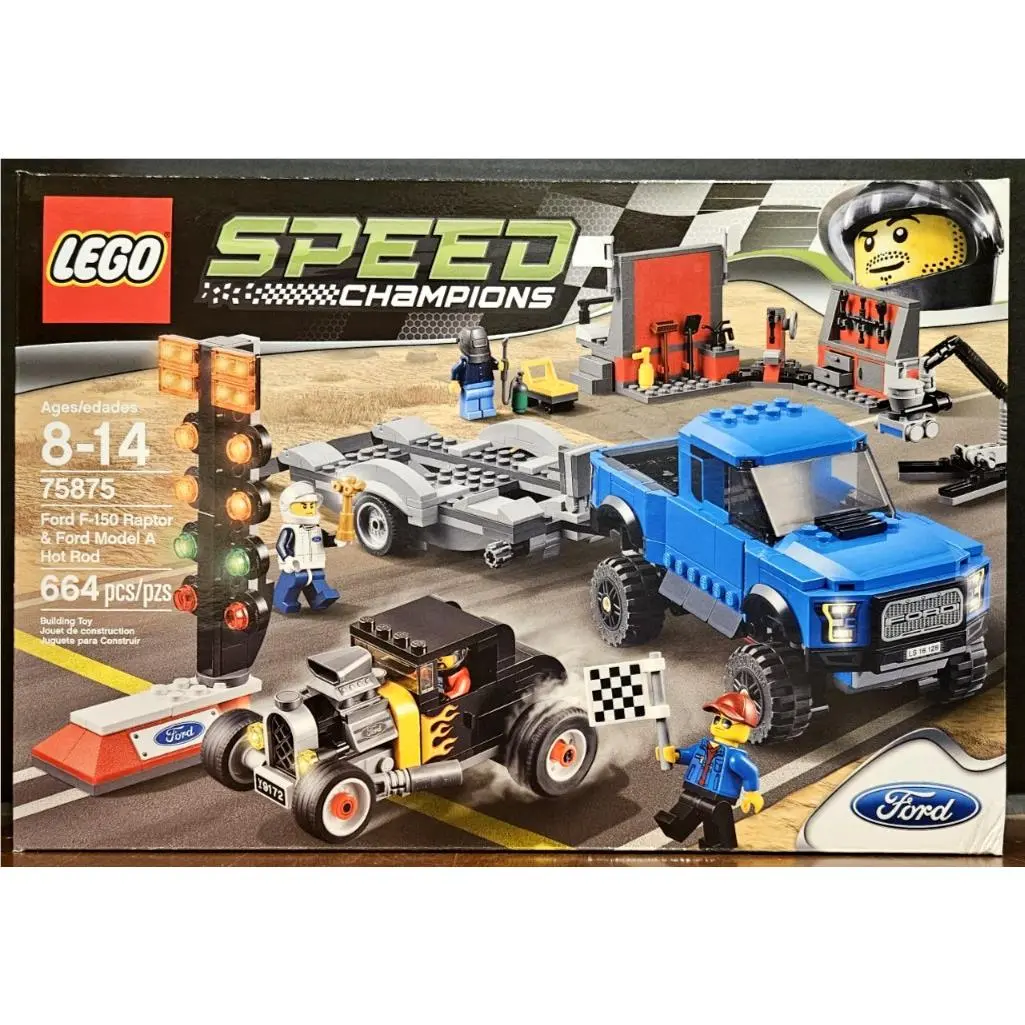 Lego Speed Champions Ford F-150 Raptor Ford Model A Hot Rod 75875 New/sealed