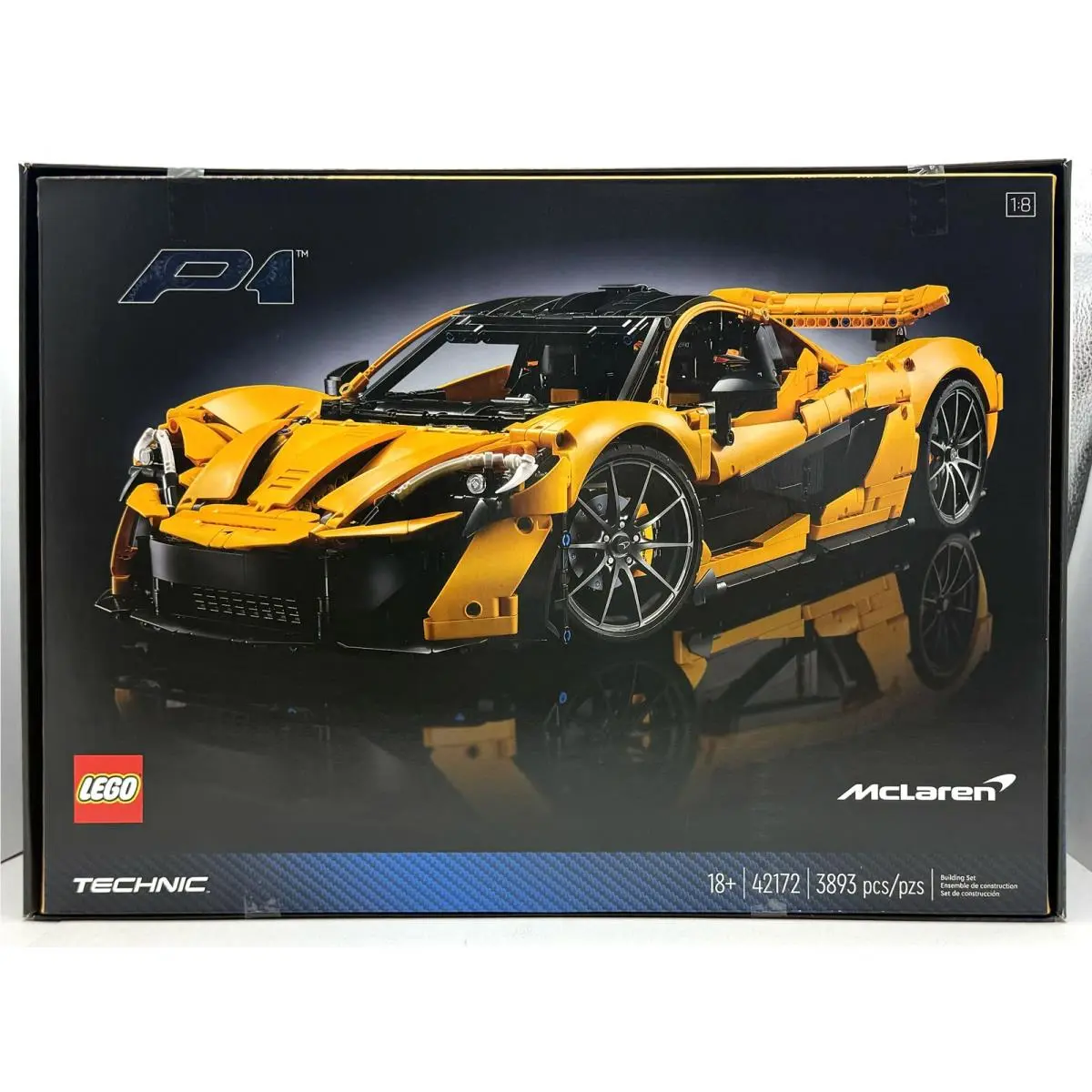 Lego Technic Mclaren P1 with V8 Piston Engine Building Set 3893 Pieces Age 18+