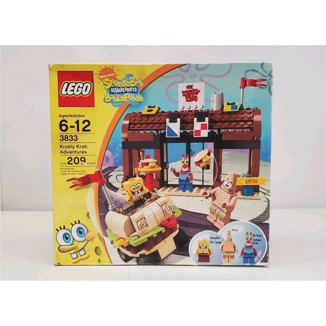 Lego Spongebob Squarepants Krusty Krab Adventures Set 3833 Box Wear
