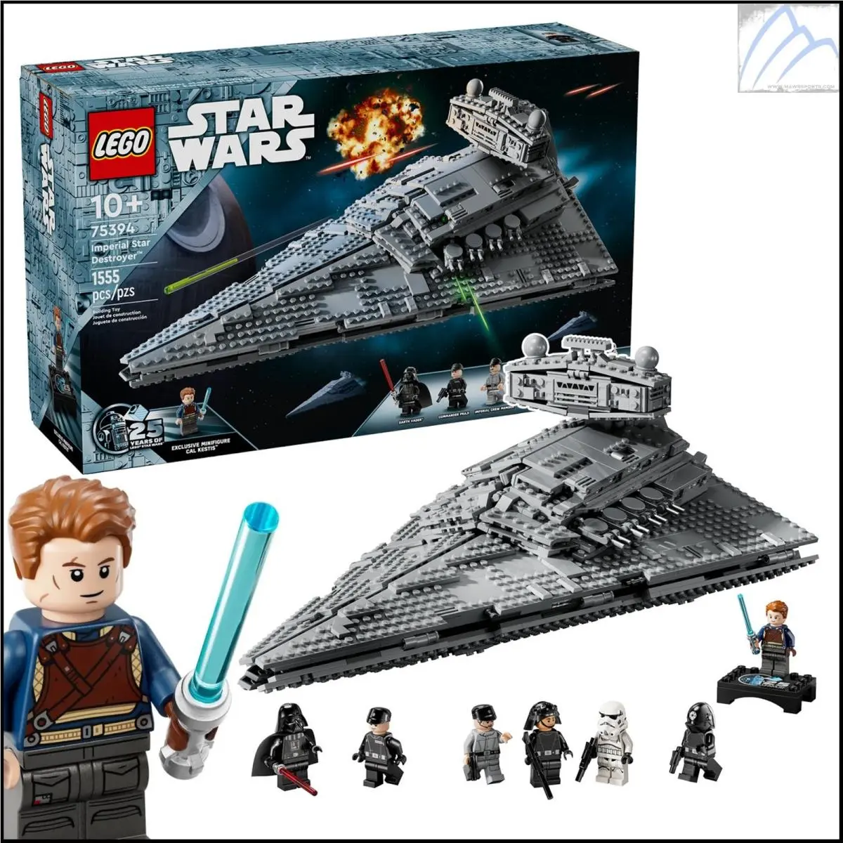 W/carton Lego Star Wars Imperial Star Destroyer 75394 Darth Vader Cal Kestis