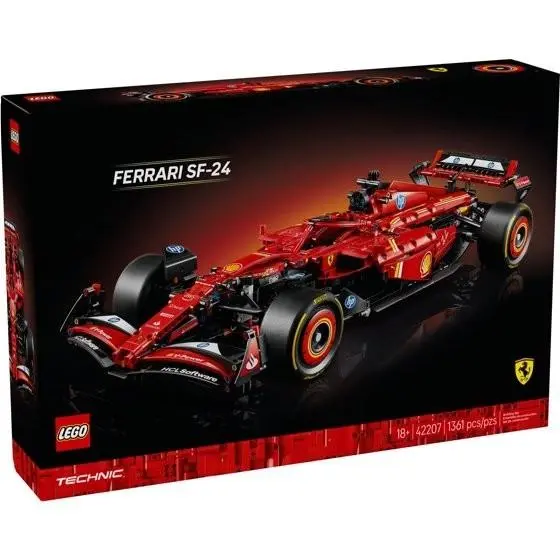 Lego Technic Ferrari SF-24 F1 Model Car Kit - Building Set For Adults 42207
