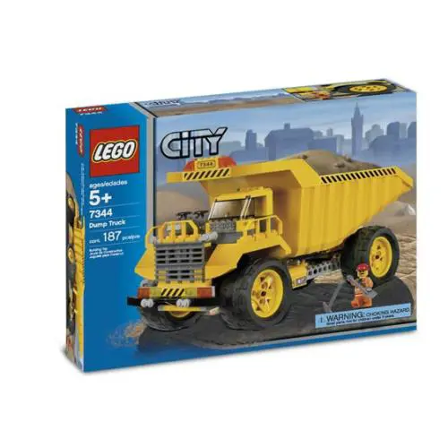 Lego Dump Truck 7344 Town Minifigure Building Set