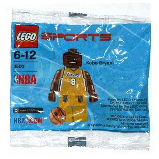 Lego 3500 Kobe Bryant Minifigure LA Lakers Nba Polybag Sports 2002