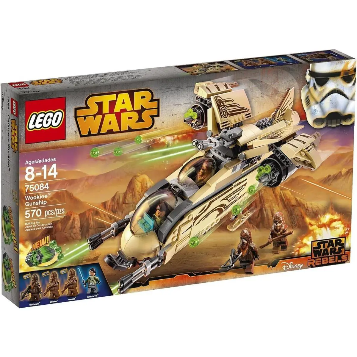 Lego Wookiee Gunship 75084 Star Wars Minifigure Building Set