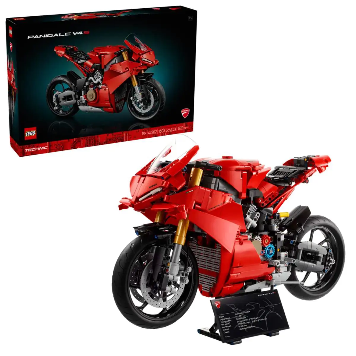 Lego 42202 Technic Ducati Panigale V4 S Motorcycle Building Set For Adults
