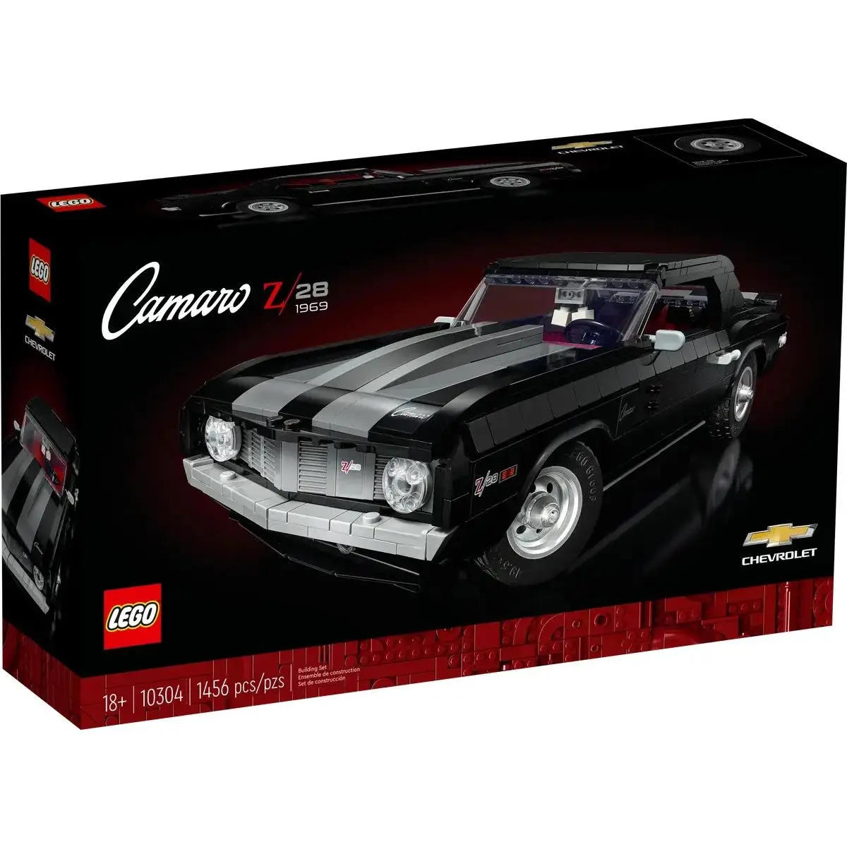 Lego Icons 1969 Chevrolet Camaro Z28 10304 Classic Car Retired 1456 Pieces