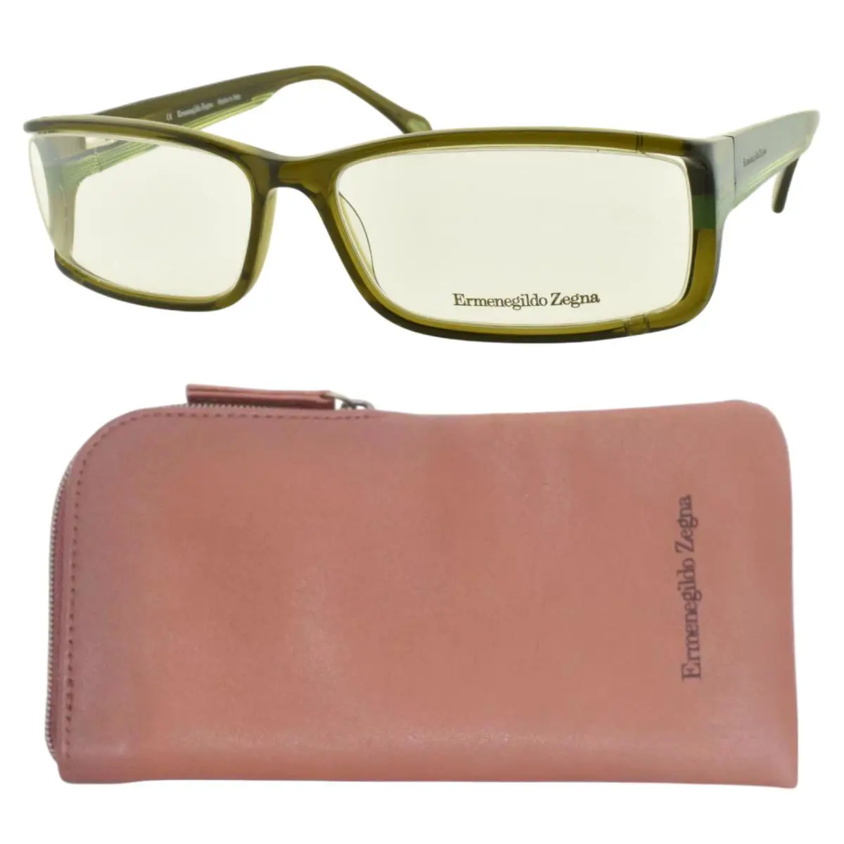 VZ 3560 0912 57-15-130 Green Rectangle Full Rim Unisex by Ermenegildo Zegna