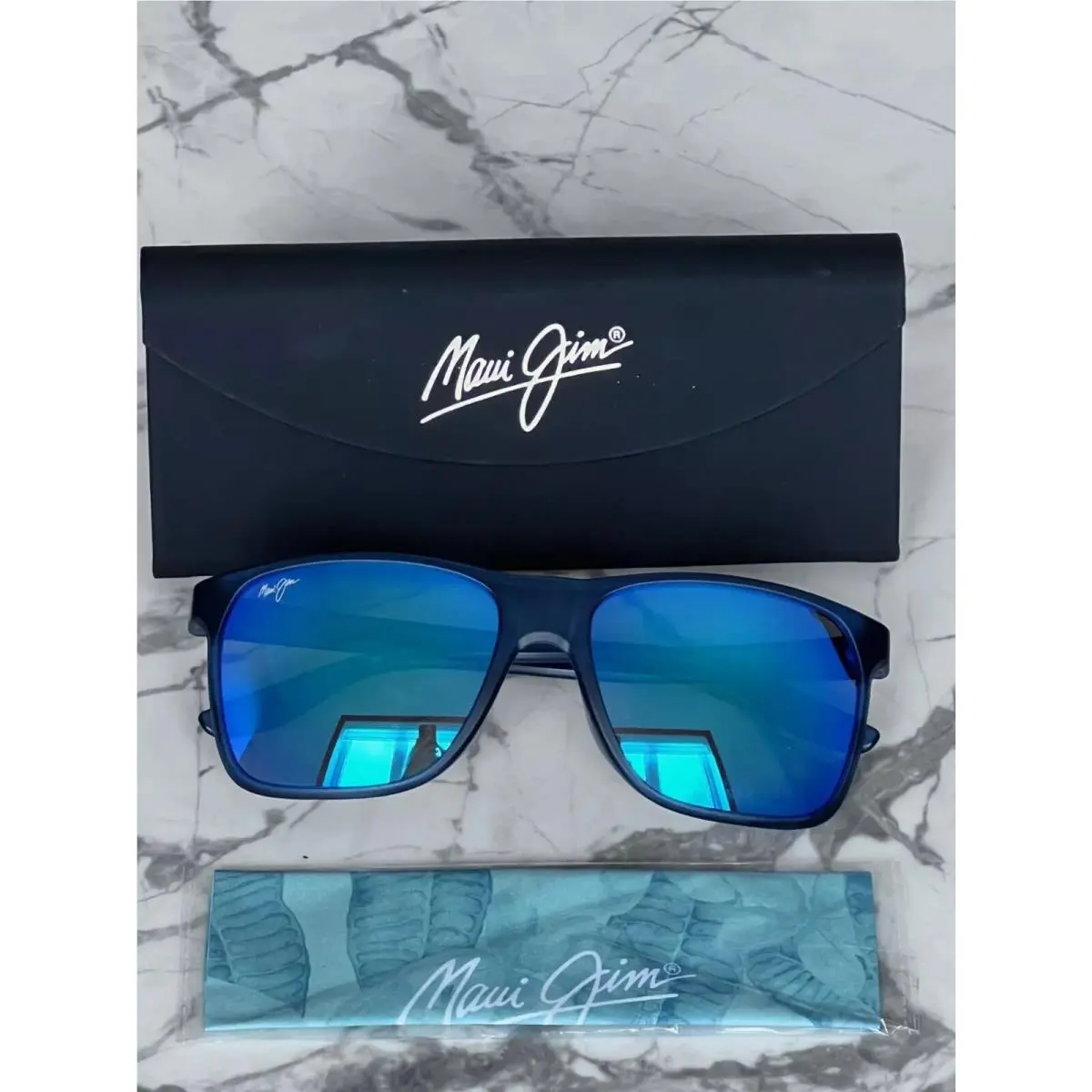 Maui Jim Blue Hawaii Sunglasses B603-03 Pailolo Matte Blue