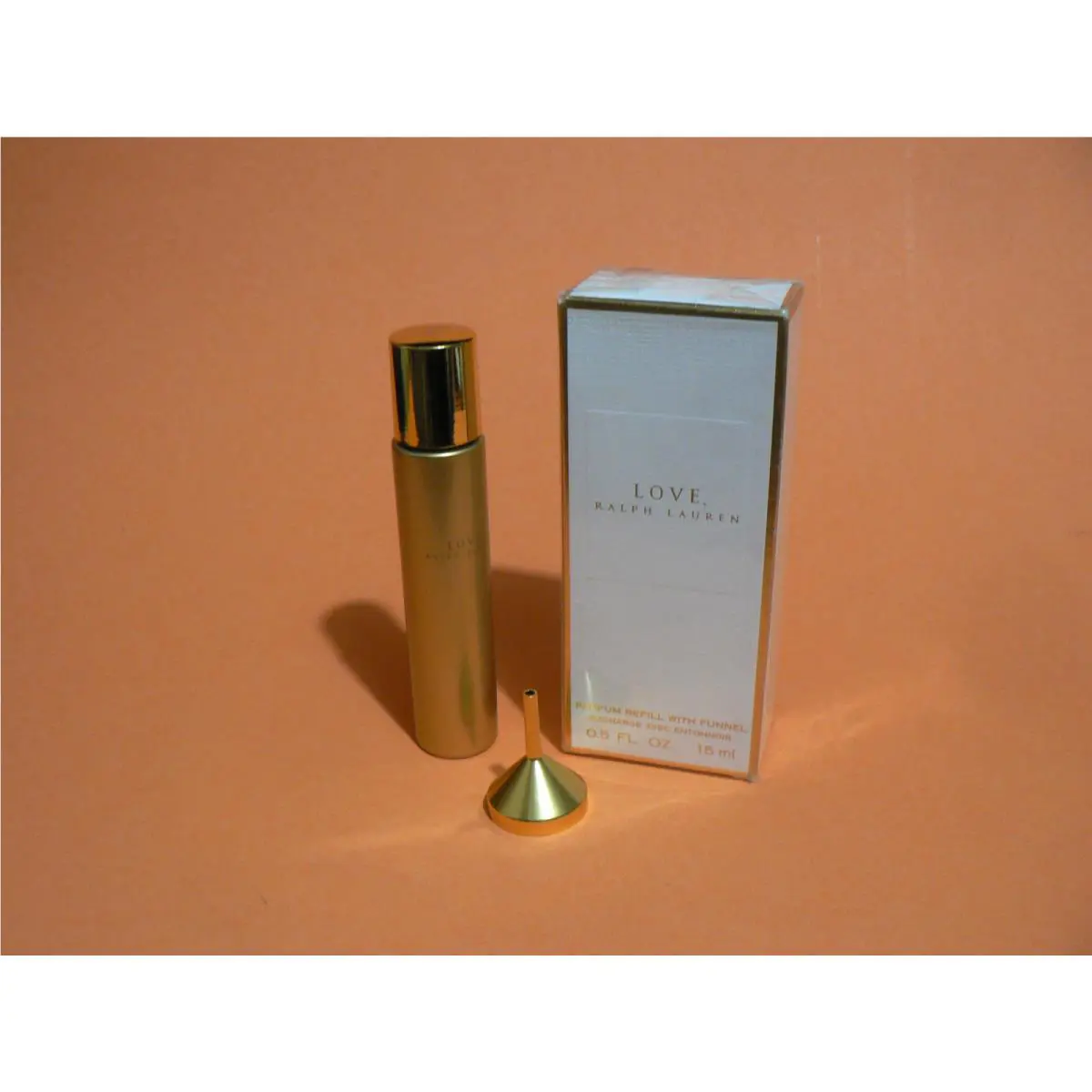Vintage Ralph Lauren Love 0.5oz 15ml Pure Parfum Refill with Funnel Old Stock