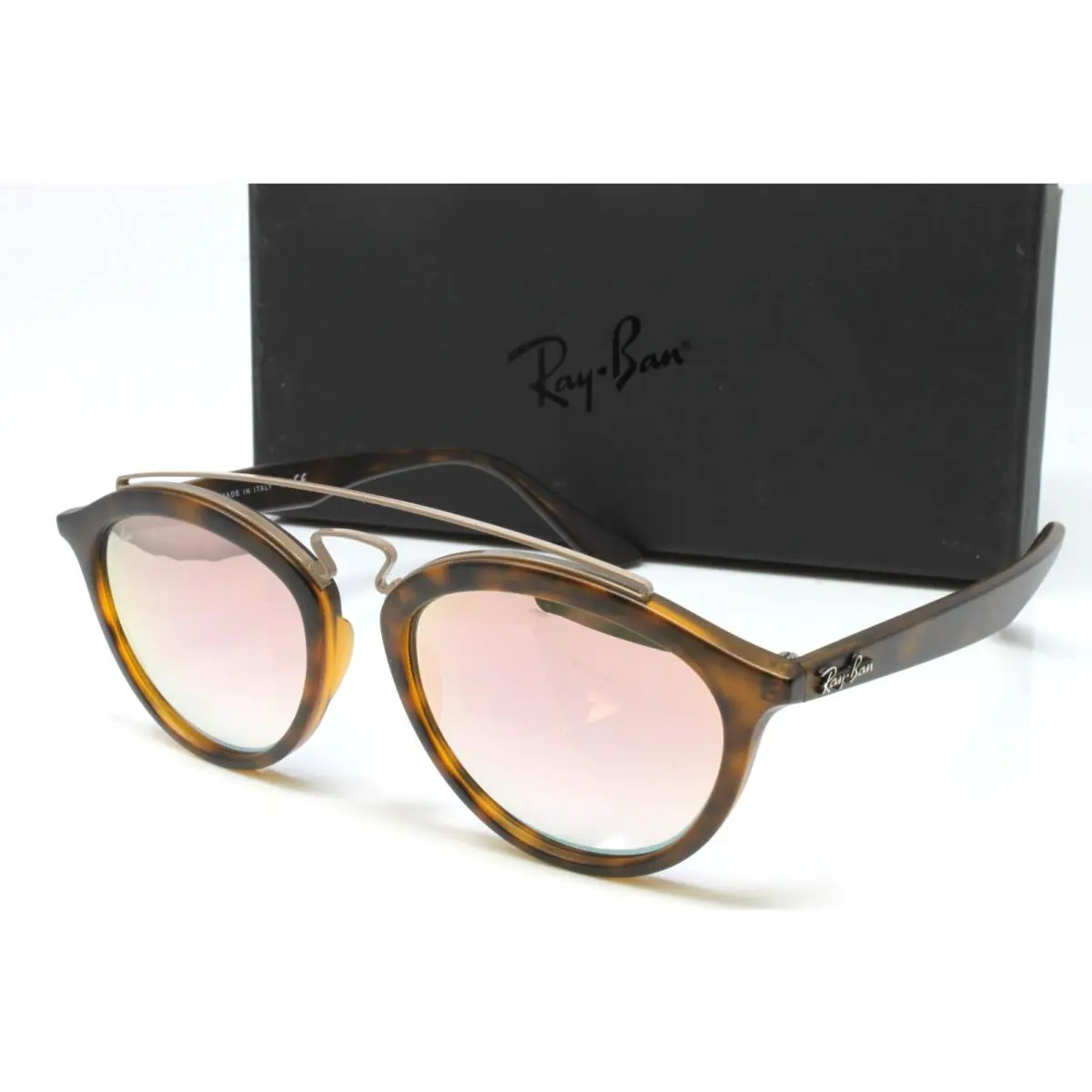 Ray Ban Sunglasses Gatsby II Unisex Matte Havana 53mm Mirrored RB4257-6267B9