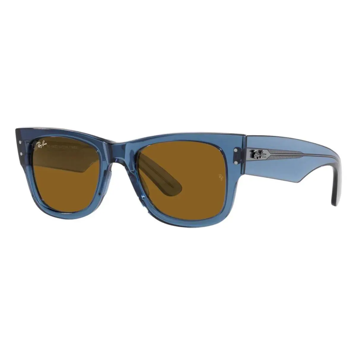 Ray-ban Mega Wayfarer Sunglasses RB 0840-S 6680/73 51-21 Blue Frames Brown Lens - Frame: Crystal Blue, Lens: Brown