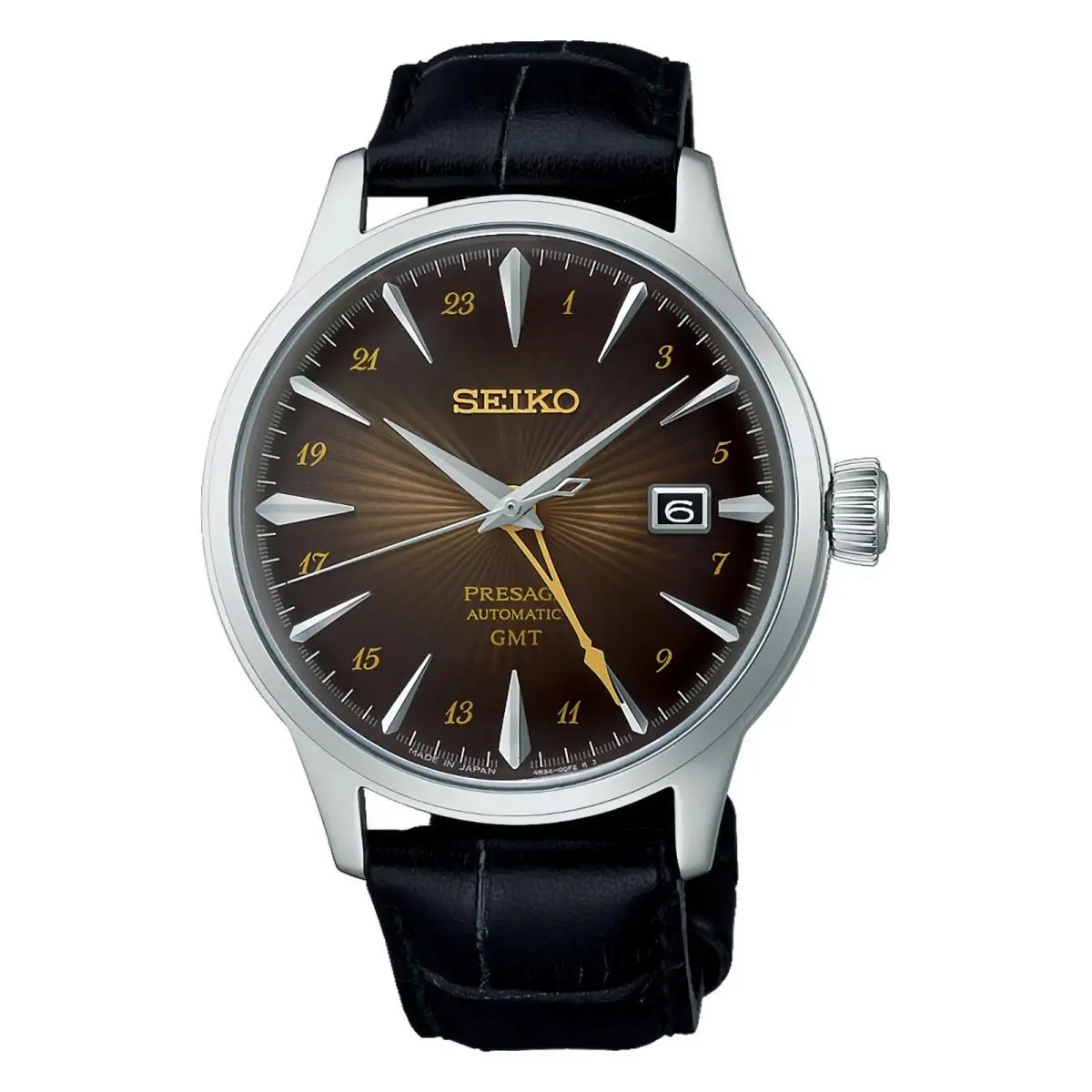 Seiko Presage SSK039J1 Cocktail Time Automatic Gmt Dark Brown Dial Watch Japan