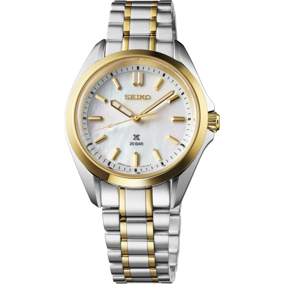 Prospex Sport TT Quartz Mop Dial Stainless Steel Women`s Watch SUR608 by Seiko