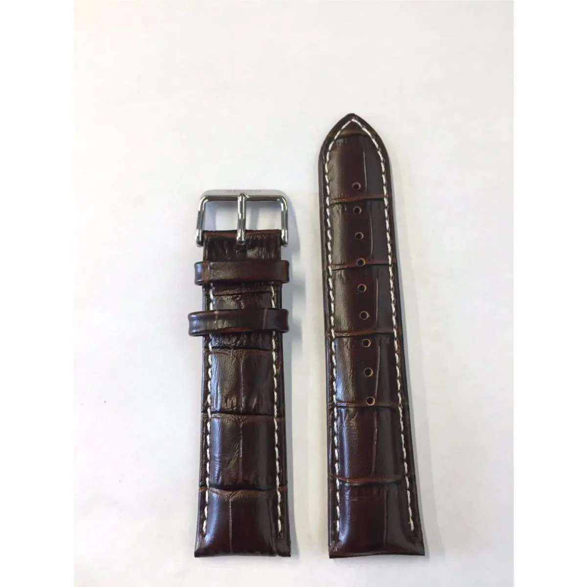 Seiko Men`s SSC227 Brown Leather Band Silver Buckle 22MM Band