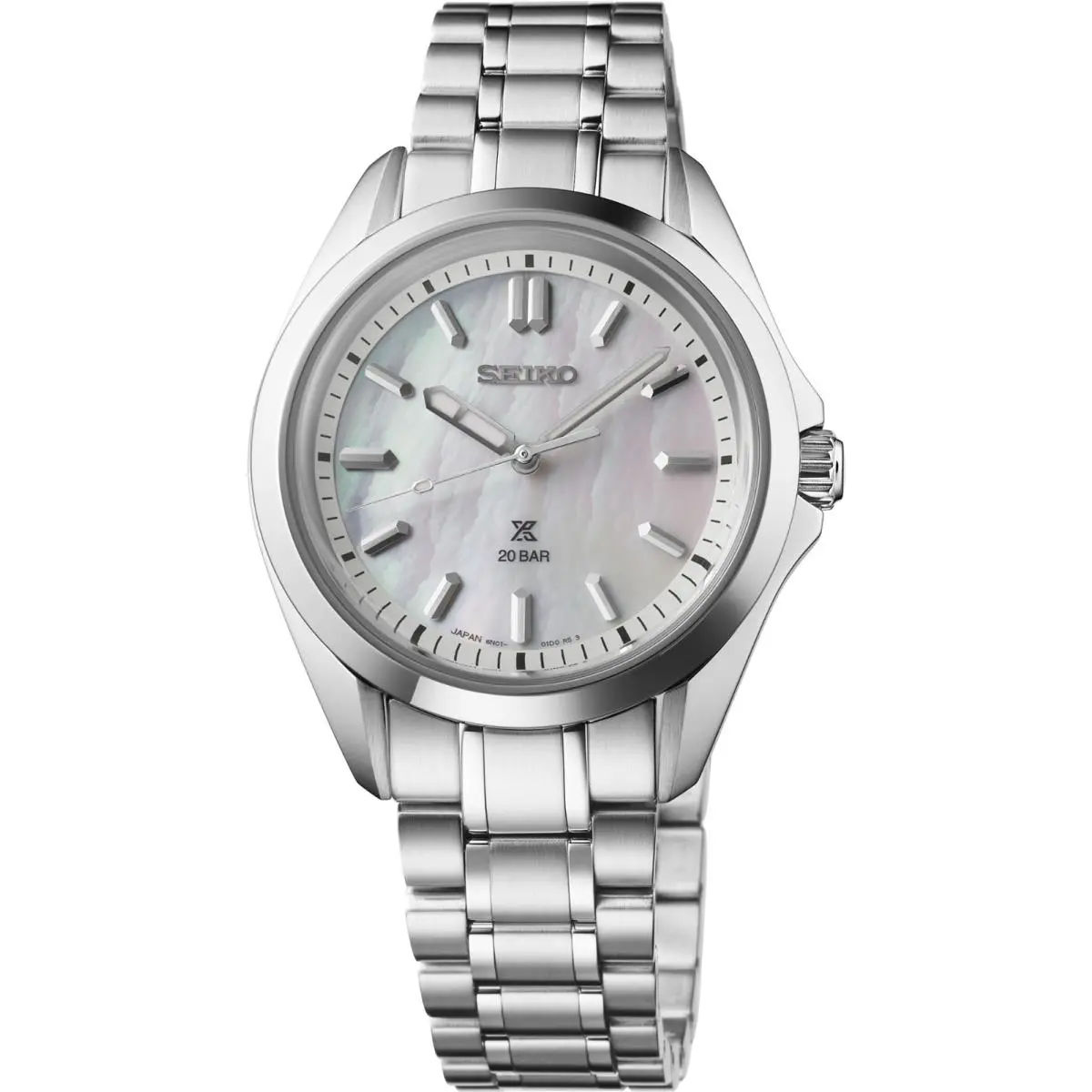 Prospex Sport Quartz White Dial Stainless Steel Women`s Watch SUR605 by Seiko