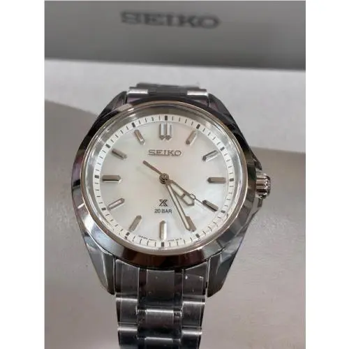 Prospex Quartz White Dial Stainless Steel Ladies Watch SUR605 by Seiko