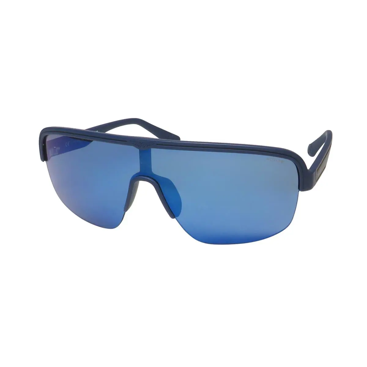 Police SPLB47 Sunglasses Wrap Half-rim 6QSB 99-0-135 Mens Plastic Blue