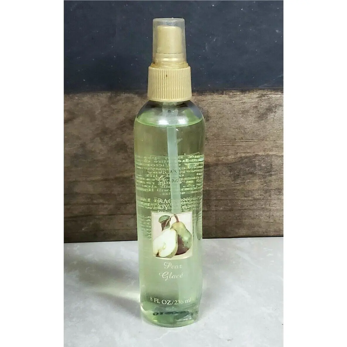 Victoria`s Secret Garden Pear Glace 8 oz Body Spray Splash Dented Bottle