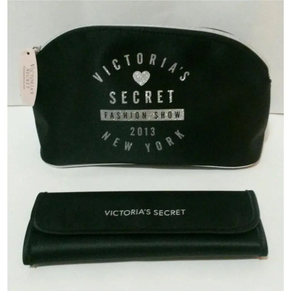 Victorias Secret Large Black Fashion Show 2013 York Make up Cosmetic Bag