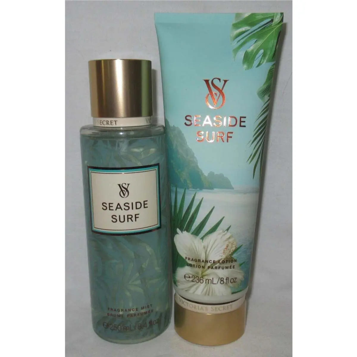 Victoria`s Secret Fragrance Mist Lotion Set Lot of 2 Seaside Surf