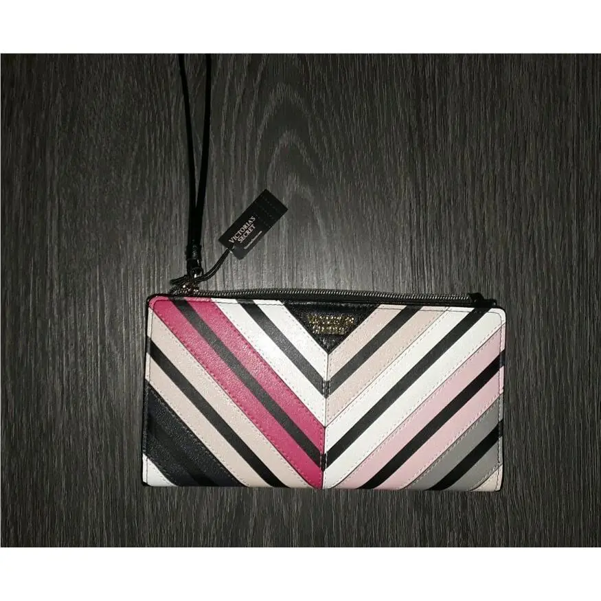 Victoria Secret Multi Chevron Slim Wristlet/wallet