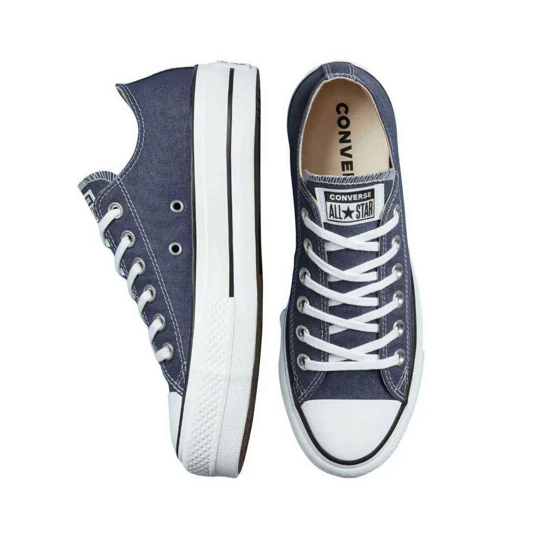 Converse shoes - Converse Chuck Taylor Lift Ox Low - 571405C - Blue Gray, Manufacturer: Steel/White/Black 0