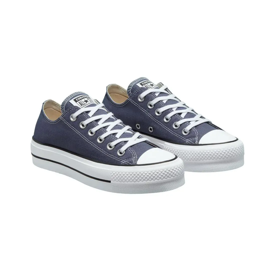 Converse shoes - Converse Chuck Taylor Lift Ox Low - 571405C - Blue Gray, Manufacturer: Steel/White/Black 4
