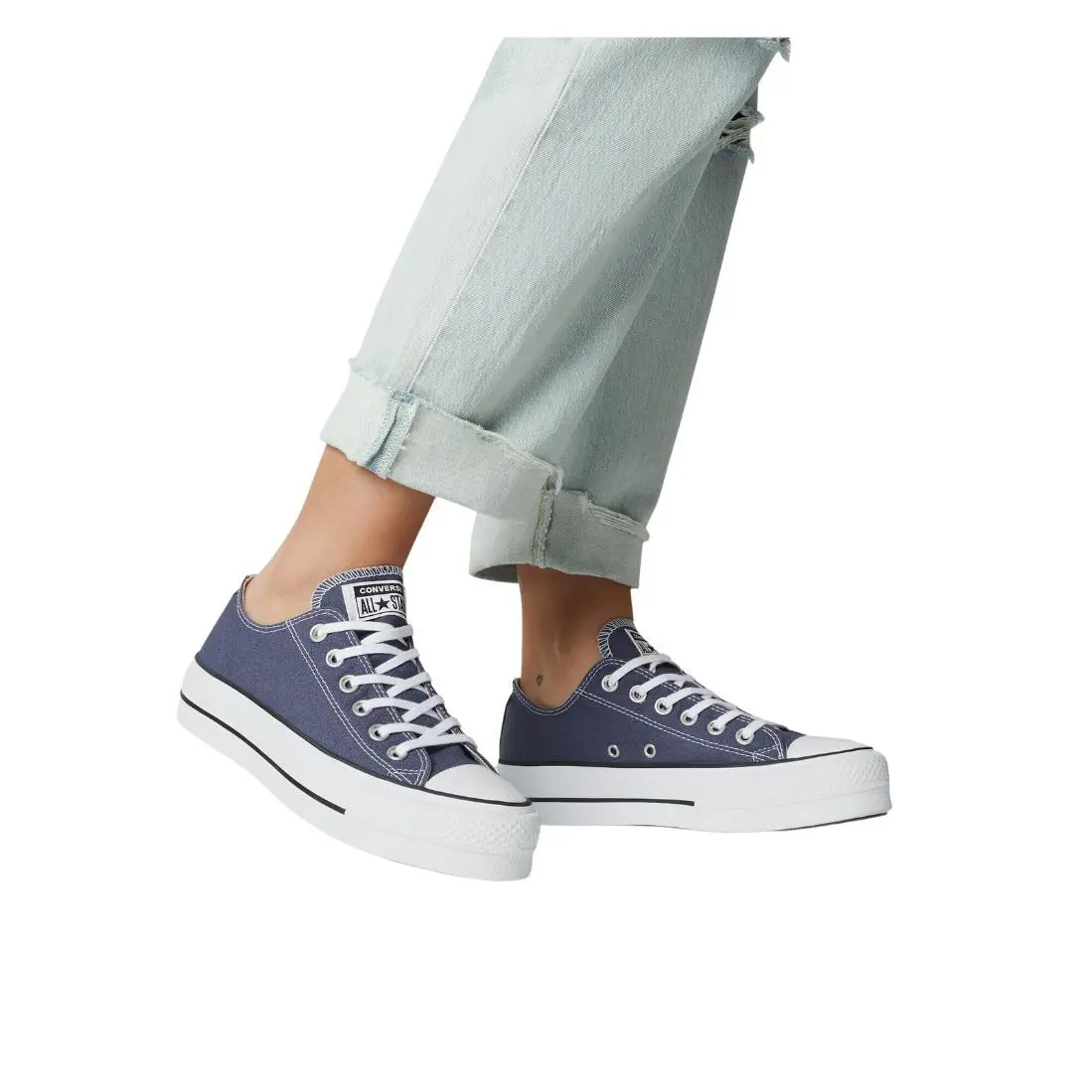Converse shoes - Converse Chuck Taylor Lift Ox Low - 571405C - Blue Gray, Manufacturer: Steel/White/Black 5