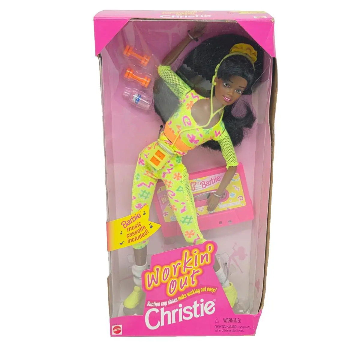 Vintage 1996 Workin` Out Christie Barbie Doll 17319 W/ Tape Mattel Left