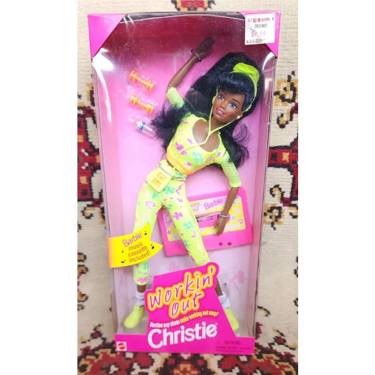 Vintage 1996 Workin` Out Christie Barbie Doll 17319 W/ Tape Mattel