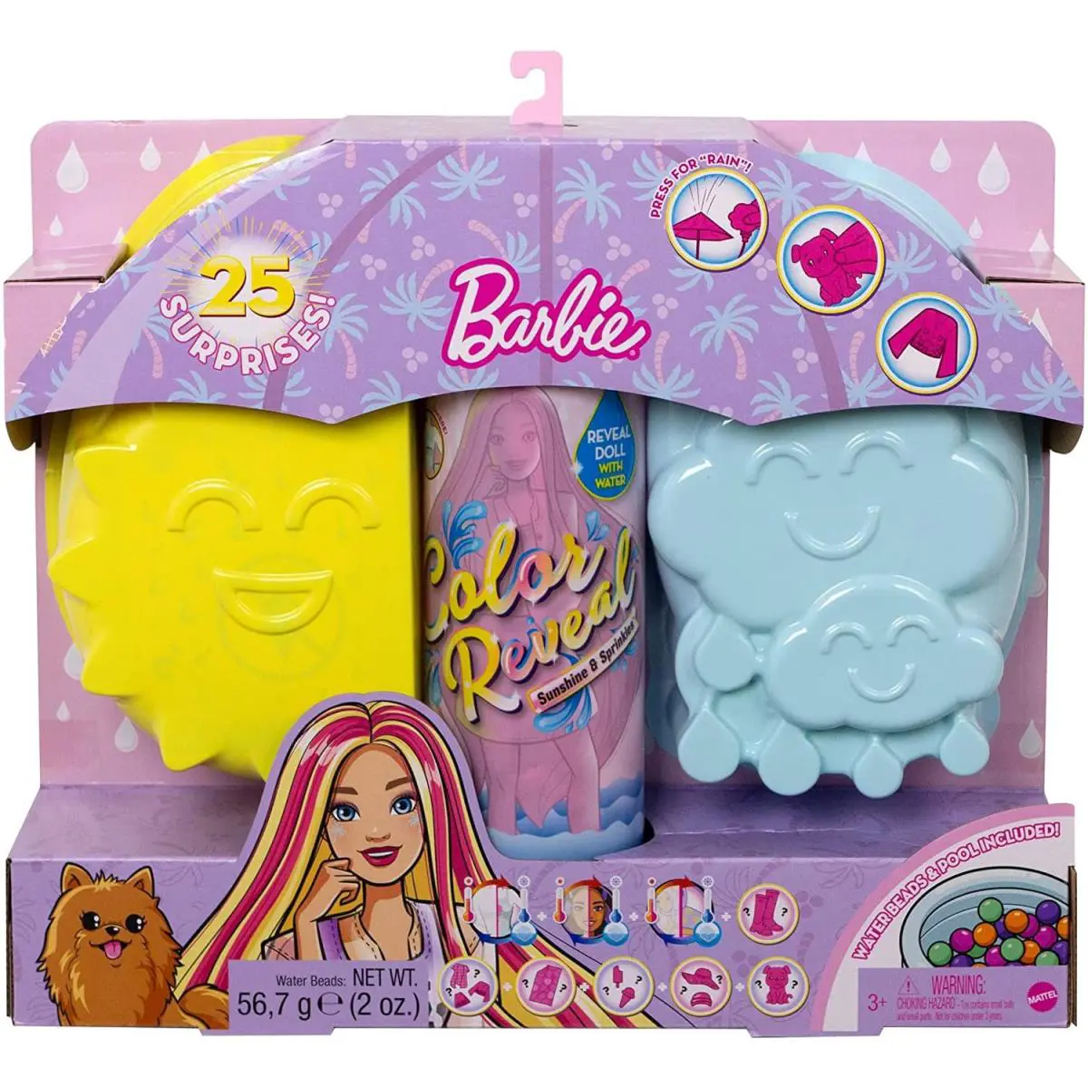 Barbie Color Reveal Sunshine Sprinkles 3 Surprise Doll