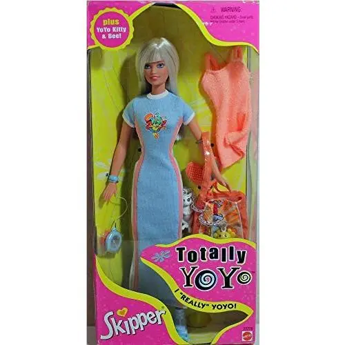 Barbie Totally Yoyo Skipper Doll w Yoyo Kitty Bee 1998