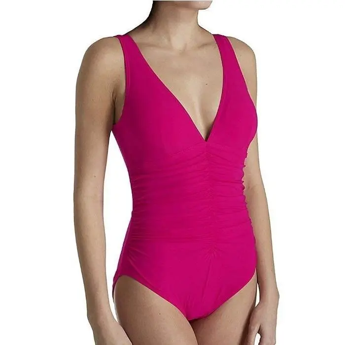 Contours by Coco Reef Women`s Standard V-neck One Piece Swimsuit Rosewood 8/32 C
