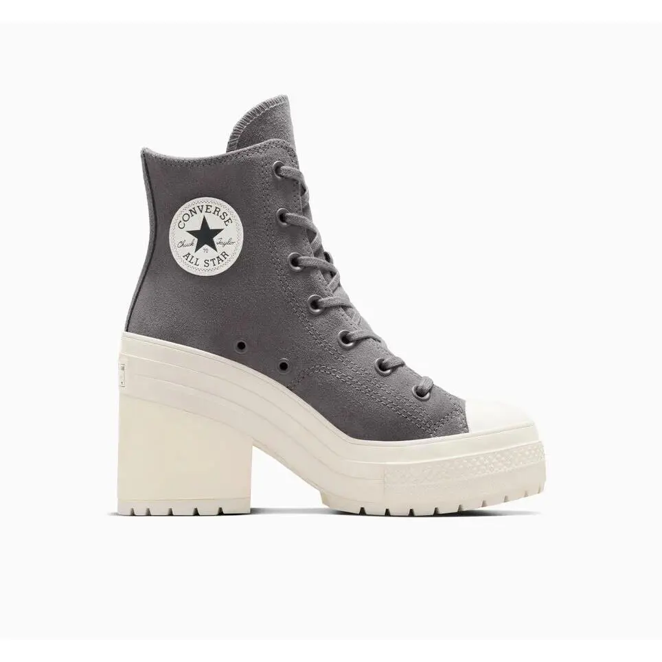 Women Converse Chuck 70 All Star De Luxe Shoes Boots Size 7.5 Grey A12327C - Gray