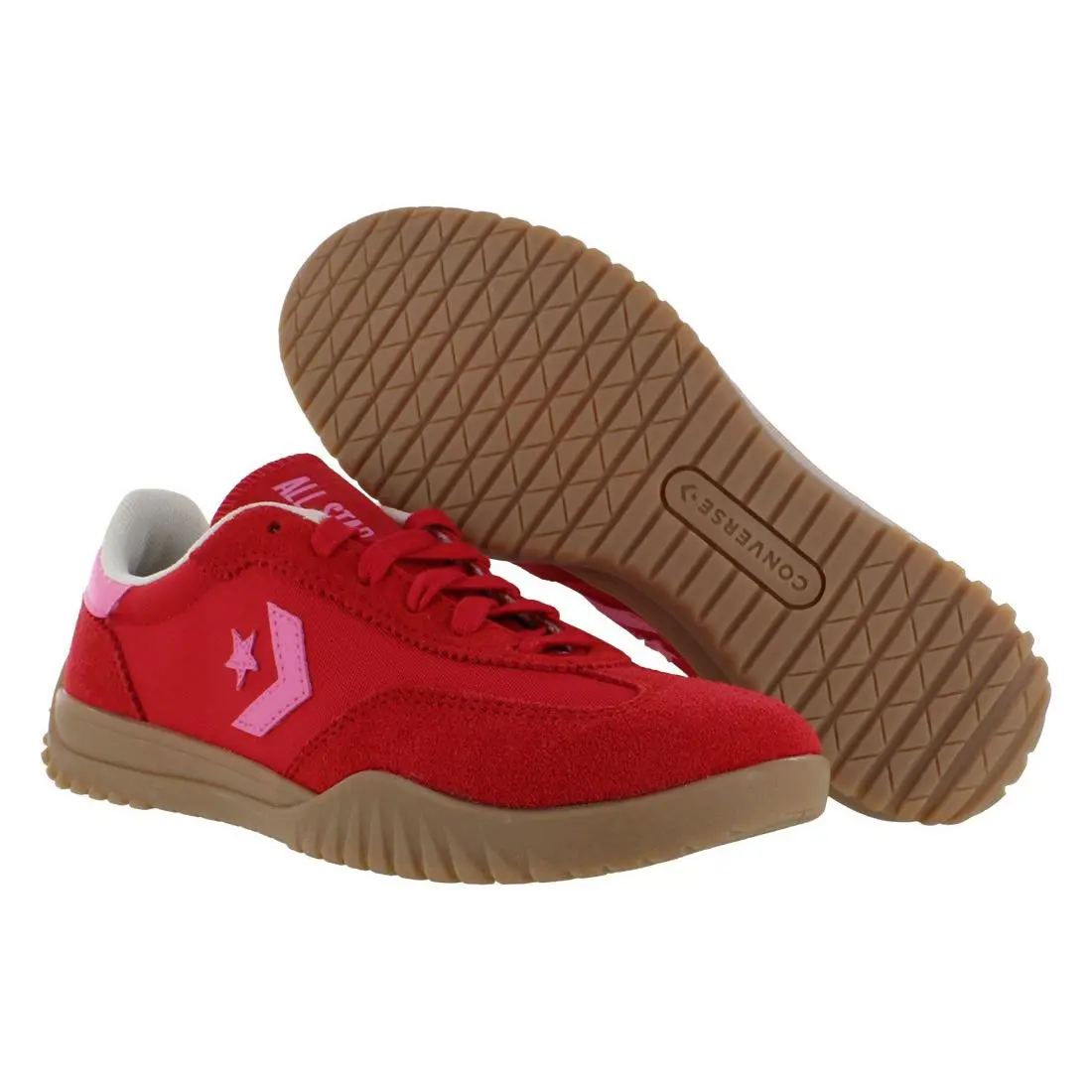 Converse Run Star Trainer Ox Unisex Shoes Size 4 Color: Red/pink/egret - Red, Main: Red