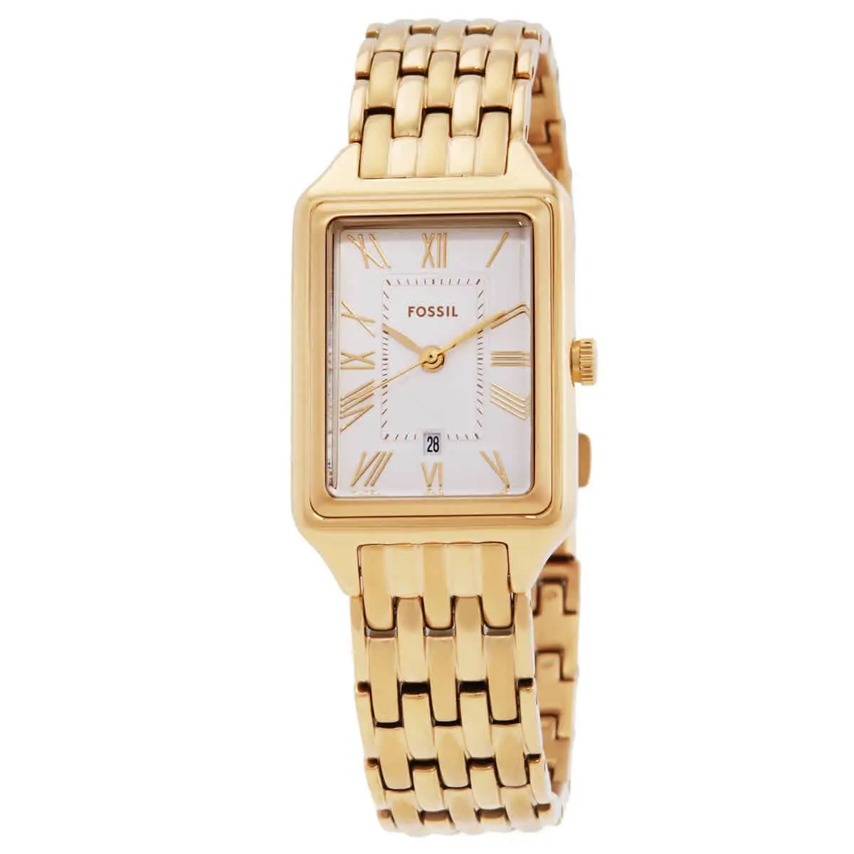 Fossil Raquel Quartz Silver Dial Ladies Watch ES5220 - Silver, Dial: Silver, Band: Gold-tone