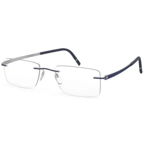 Eyeglasses 5529 4510 Momentum 52/19/140 Silver Blue 5529/FG-4510 by Silhouette